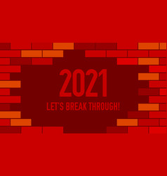 2021 Lets Break Through Flat Style