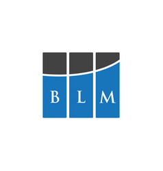 Blm Letter Logo Design On Black Background