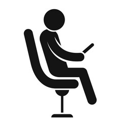 Seating Chair Icon Simple Waiting Area