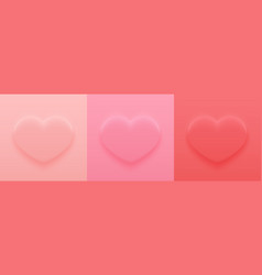 Background With Neumorphic Style Hearts