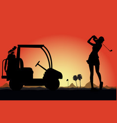 Black Silhouette Golf