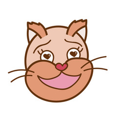 Funny And Cute Cat Face Hand Drawn