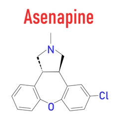 Asenapine Antipsychotic Drug Molecule Formula