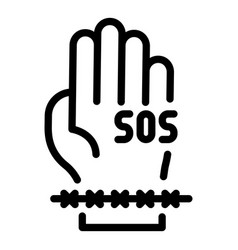 People Sos Icon Outline Phone Alarm