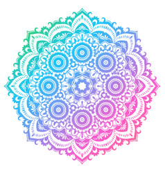 Rainbow Coloured Elegant Mandala Design