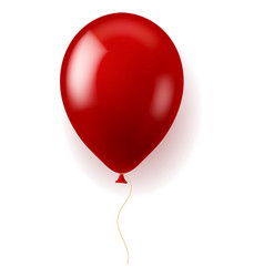 Red Balloon Mockup Realistic Color Party