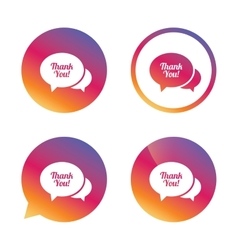 Speech Bubble Thank You Icon Customer Service