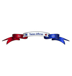 Usa Red White And Blue Thomas Jefferson Ribbon