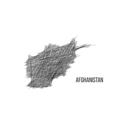 Drawing Map Afghanistan Made Out Lines