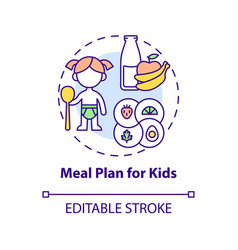 Meal Plan For Kids Concept Icon