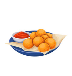 Arancini Italian Food Isolated Glass Plate