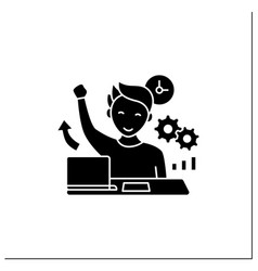 Overcome Procrastination Glyph Icon