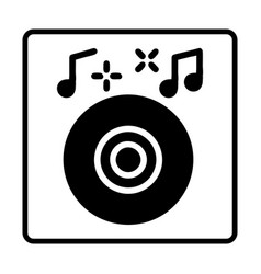 Dj Solid Icon Social Media Sign Icons Isolated