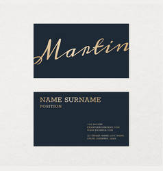 Luxury Business Card Template In Gold And Blue