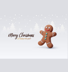 3d Gingerbread Man Merry Christmas Cookie Or New