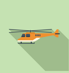 Sky Rescue Helicopter Icon Flat Sea