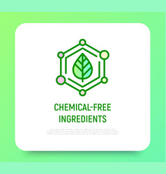 Chemical Free Ingredients Symbol Thin Line Icon