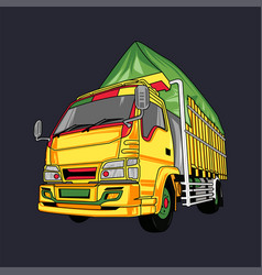 Fully Loaded Logistics Truck Clip Art