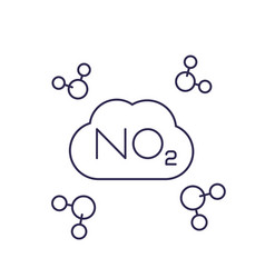 No2 Nitrogen Dioxide Molecule Line