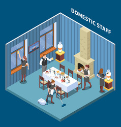 Domestic Staff Isometric Composition