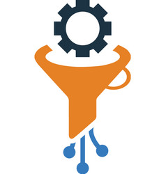 Funnel Filter Big Data Icon Simple Editable