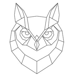 Geometric Head Of An Owl Polygonal