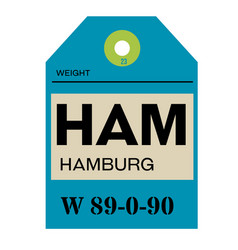 Hamburg Airport Luggage Tag