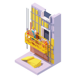 Isometric Building Facade Insulation