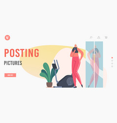 Posting Pictures Landing Page Template Female