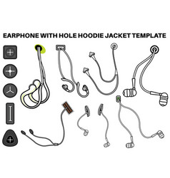 Earphone Jack Hole Port Sew On Jacket