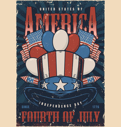 Us Independence Day Colorful Poster