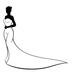 Bride Wedding Dress Silhouette