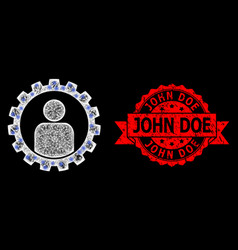 Distress John Doe Stamp And Bright Polygonal