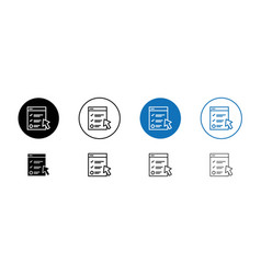 Online Exam Test Icon Set Education Assessment