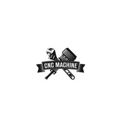 Cnc Machine Modern Technology Logo