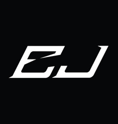 Ej Logo Monogram Letter With Slice Style