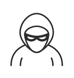 Hacker Line Icon Computer Security