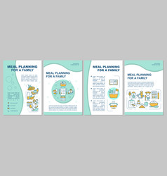 Meal Planning For Family Blue Brochure Template