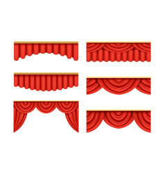 Red Silk Velvet Curtains And Draperies Set Luxury