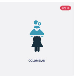 Two Color Colombian Icon From People Concept