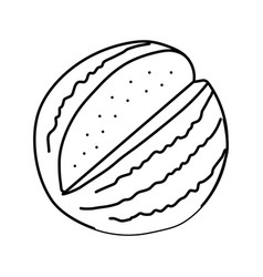 Cut Watermelon Line Icon