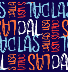 Dallas Usa Seamless Pattern