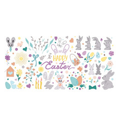 Set Easter Elements Hand