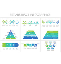 Set Timeline With 6 5 4 3 Elements Infographic