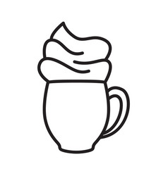 Cup Glass Chocolate Line Icon Logo