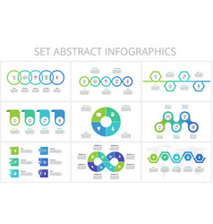 Set Timeline With 8 6 5 4 Elements Infographic