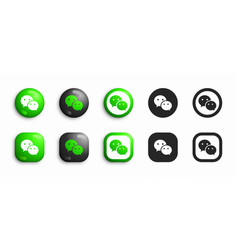 Wechat Modern 3d And Flat Icons Set