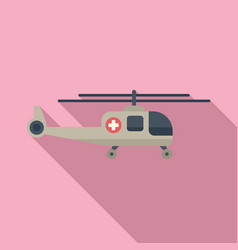 Fly Rescue Helicopter Icon Flat Air