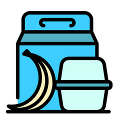 Fruit Snack Icon Flat