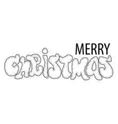 Merry Christmas Brush Lettering Hand Drawn